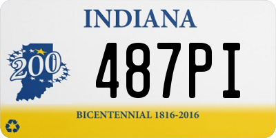 IN license plate 487PI