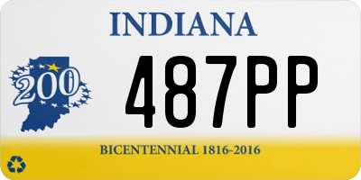 IN license plate 487PP