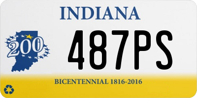 IN license plate 487PS