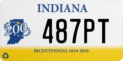 IN license plate 487PT