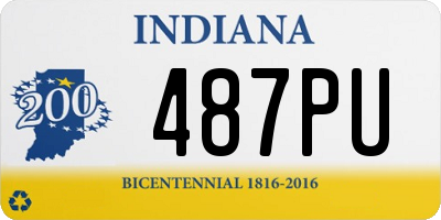 IN license plate 487PU