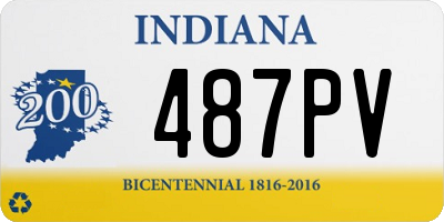 IN license plate 487PV