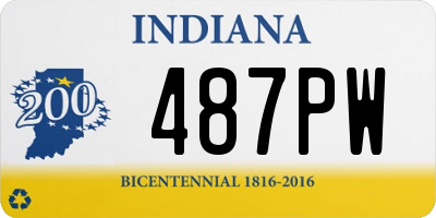 IN license plate 487PW