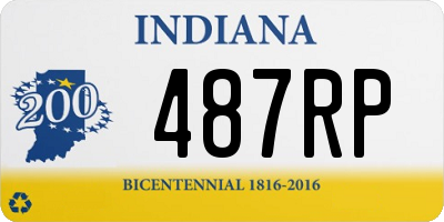 IN license plate 487RP