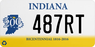 IN license plate 487RT