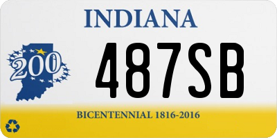 IN license plate 487SB