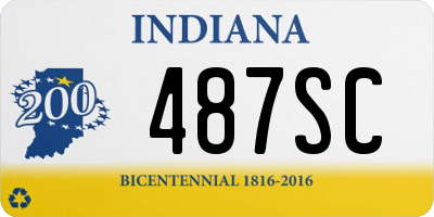 IN license plate 487SC