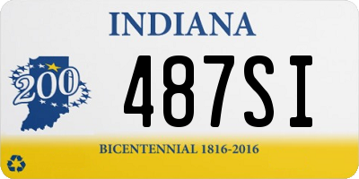 IN license plate 487SI