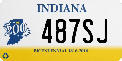 IN license plate 487SJ