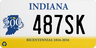 IN license plate 487SK