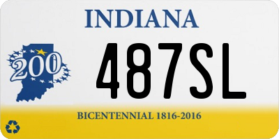 IN license plate 487SL