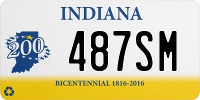 IN license plate 487SM