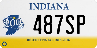 IN license plate 487SP