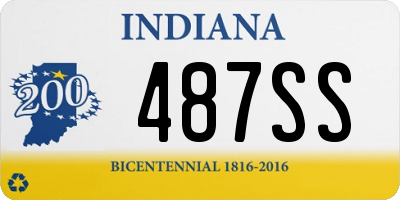 IN license plate 487SS