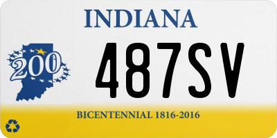 IN license plate 487SV