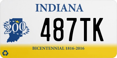 IN license plate 487TK