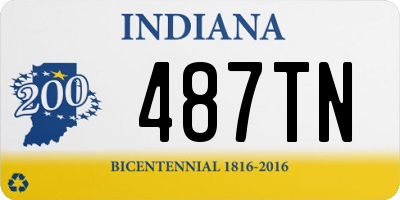 IN license plate 487TN