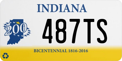 IN license plate 487TS