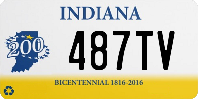 IN license plate 487TV