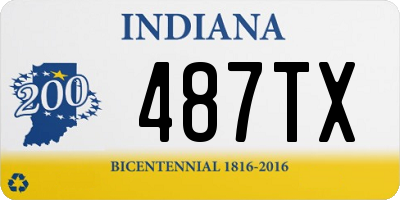 IN license plate 487TX