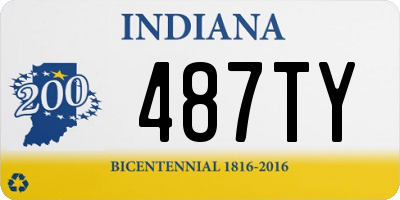 IN license plate 487TY