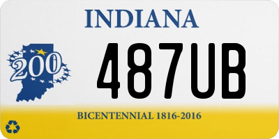 IN license plate 487UB