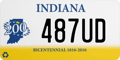 IN license plate 487UD