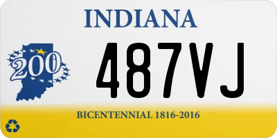 IN license plate 487VJ