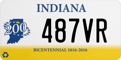 IN license plate 487VR