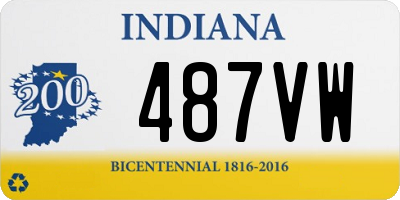 IN license plate 487VW