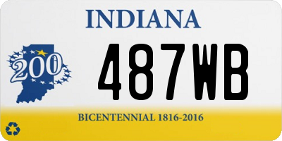 IN license plate 487WB