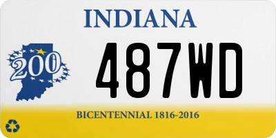 IN license plate 487WD