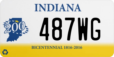 IN license plate 487WG