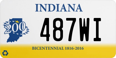 IN license plate 487WI