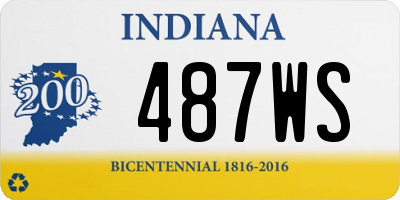 IN license plate 487WS