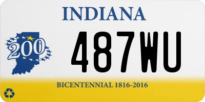 IN license plate 487WU