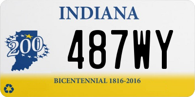 IN license plate 487WY