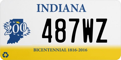 IN license plate 487WZ