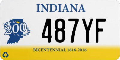 IN license plate 487YF