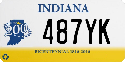 IN license plate 487YK