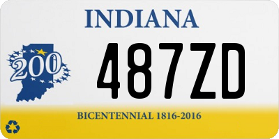 IN license plate 487ZD