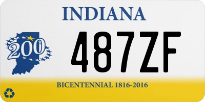 IN license plate 487ZF