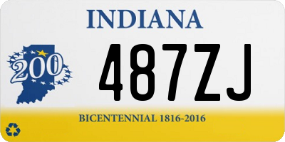 IN license plate 487ZJ