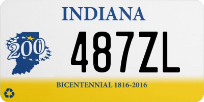 IN license plate 487ZL