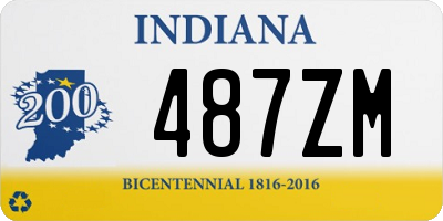 IN license plate 487ZM