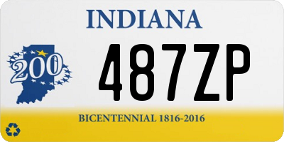 IN license plate 487ZP