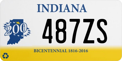 IN license plate 487ZS