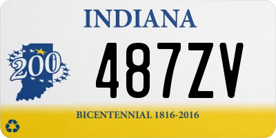 IN license plate 487ZV