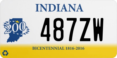 IN license plate 487ZW