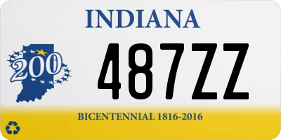 IN license plate 487ZZ